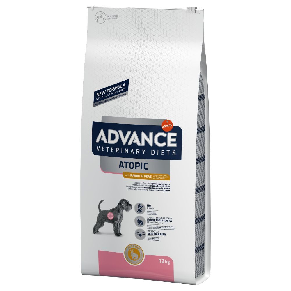 Affinity Advance Veterinary Diets 12kg Advance Veterinary Diets Atopic lapin, petits pois - Croquettes...