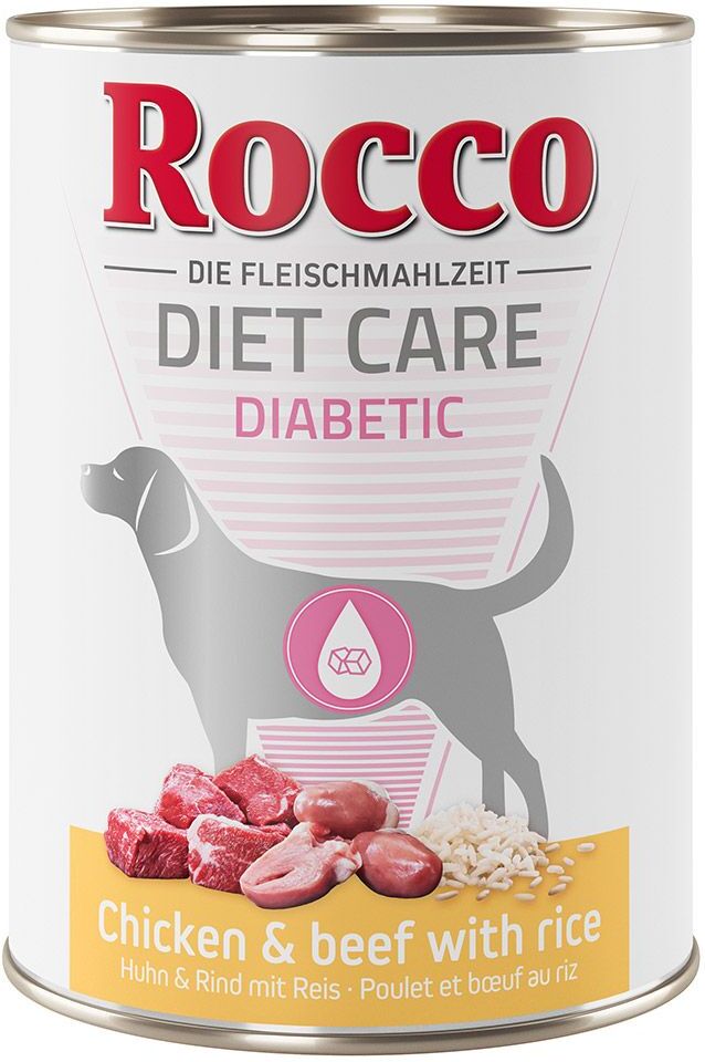 Rocco Diet Care Diabetic poulet, bœuf pour chien 6 x 400 g