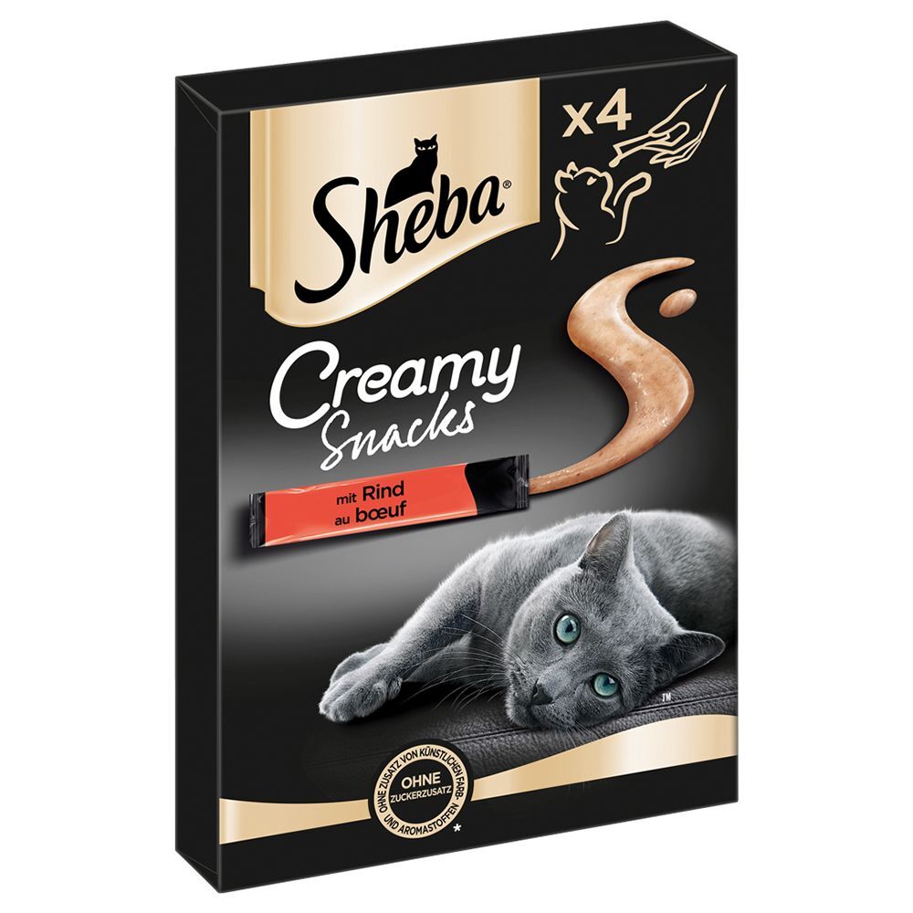 Sheba Creamy Snacks - bœuf (4 x 12 g)