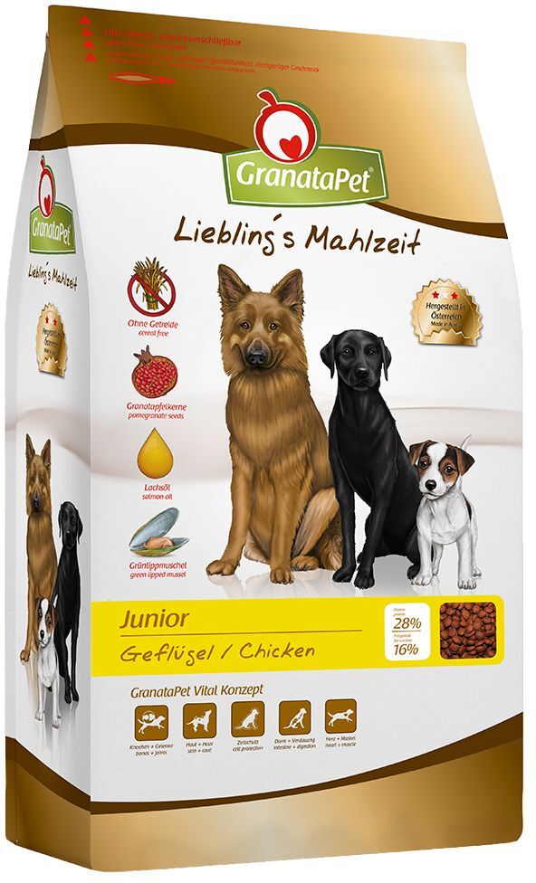 Granatapet 10kg GranataPet Liebling's Mahlzeit Junior, Volaille - Croquettes...