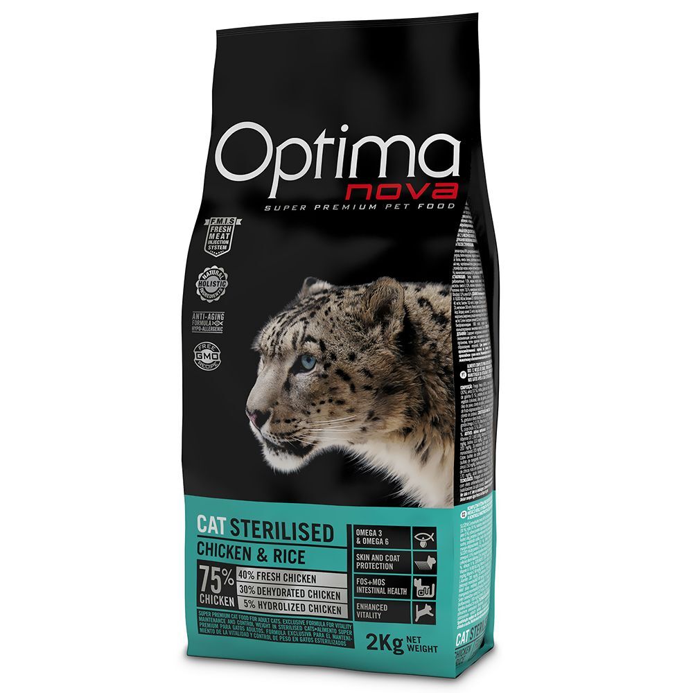 Optima 8kg Optimanova Sterilised - Croquettes pour Chat stérilisé