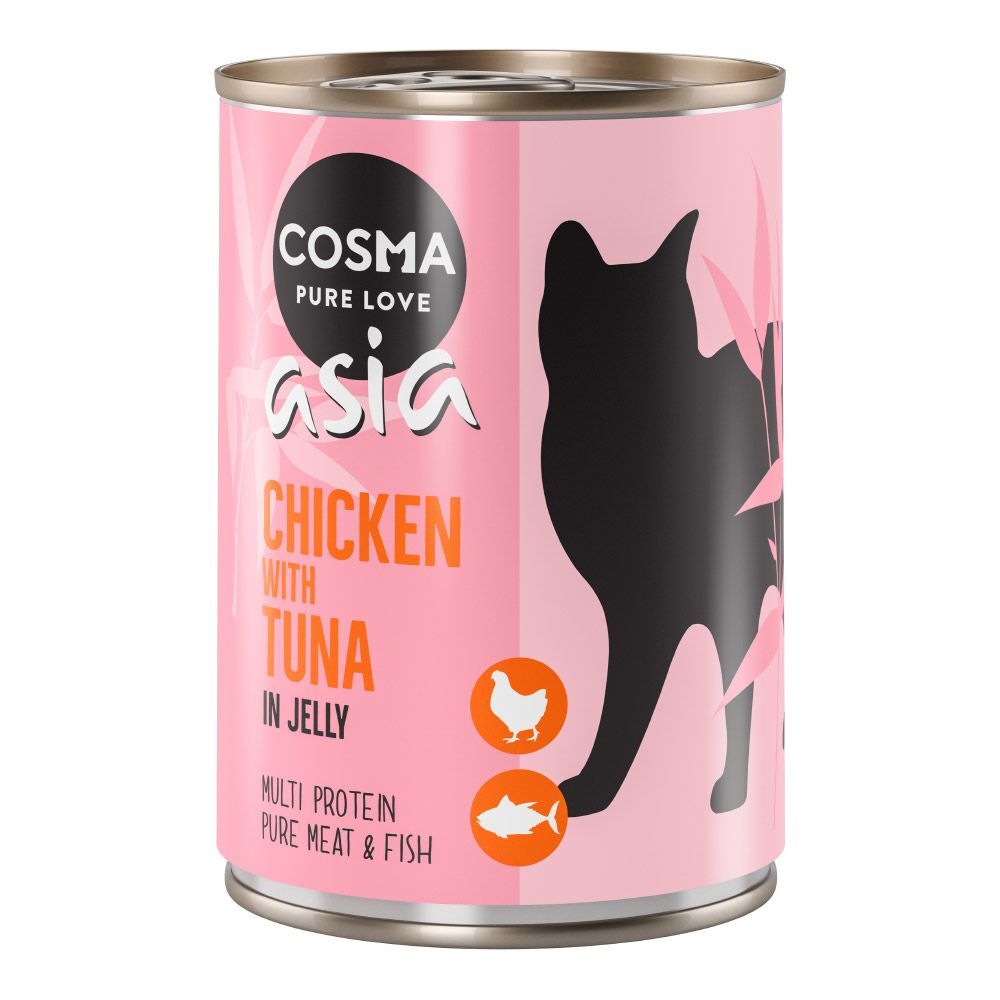 Cosma Thai/Asia en gelée 12 x 400 g - thon, daurade