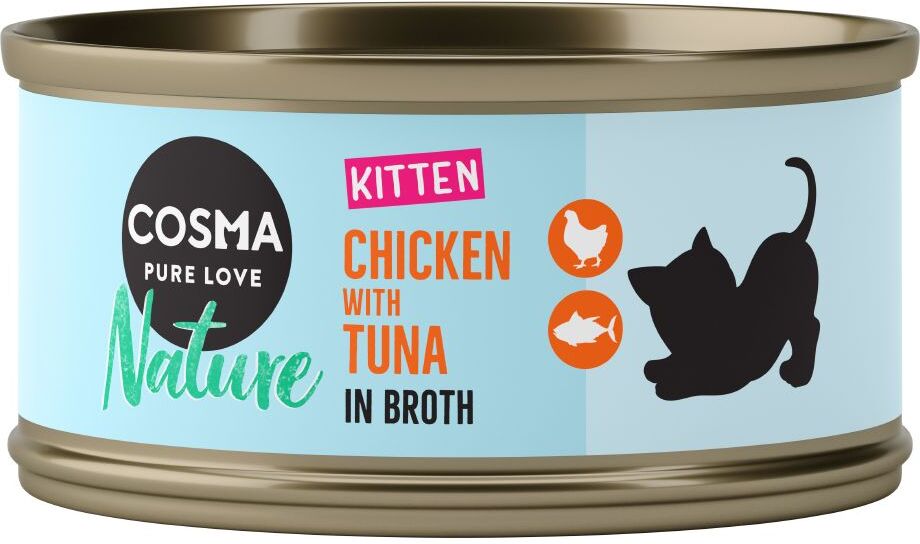 Cosma Nature Kitten 6 x 70 g pour chaton - thon & aloe vera