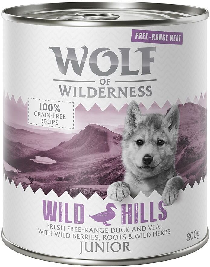 Wolf of Wilderness Junior Free range 6 x 800 g - Junior Free Range...