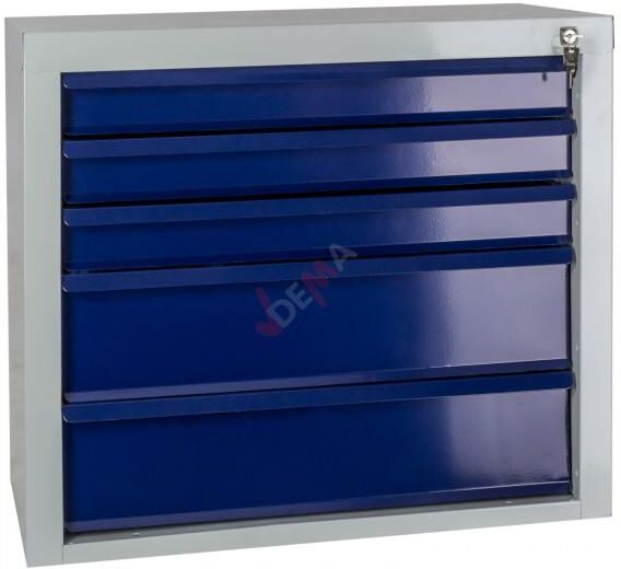 Dema Armoire servante "Fernando" 5 tiroirs - Bleu