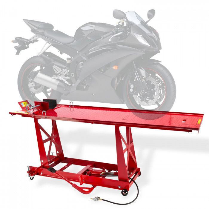 Dema Pont élévateur moto longueur 2770 mm avec rampe - 450 kg pneumatique