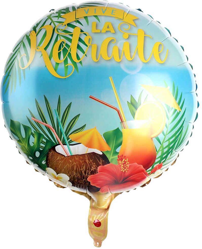 Générique BALLON ALU ROND RETRAITE PLAGE Ø45CM