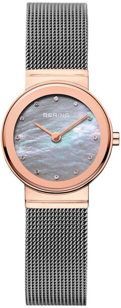 BERING Montre BÃ©ring femme acier dorÃ© rose milanais- MATY