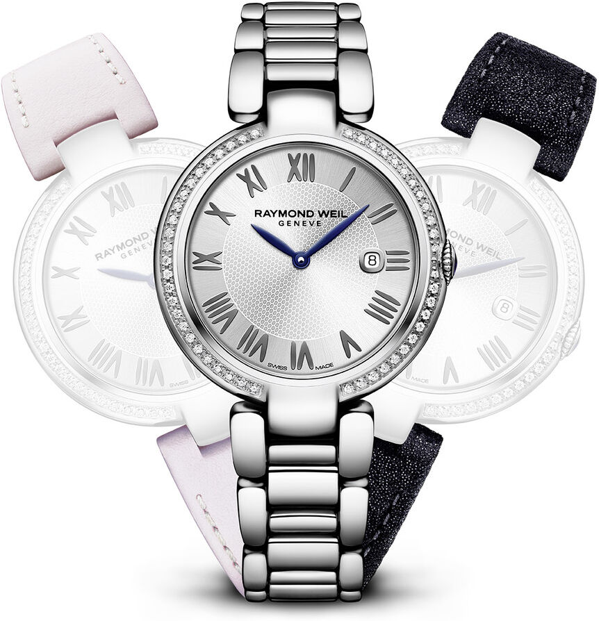 RAYMOND WEIL Montre Raymond Weil Shine femme acier cuir diamant- MATY