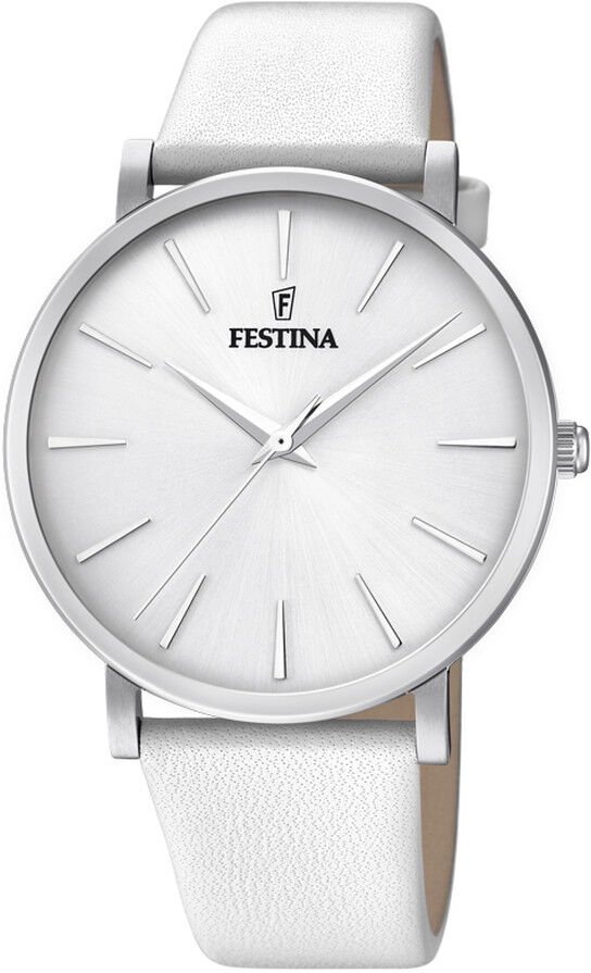 FESTINA Montre Festina femme acier cuir blanc- MATY