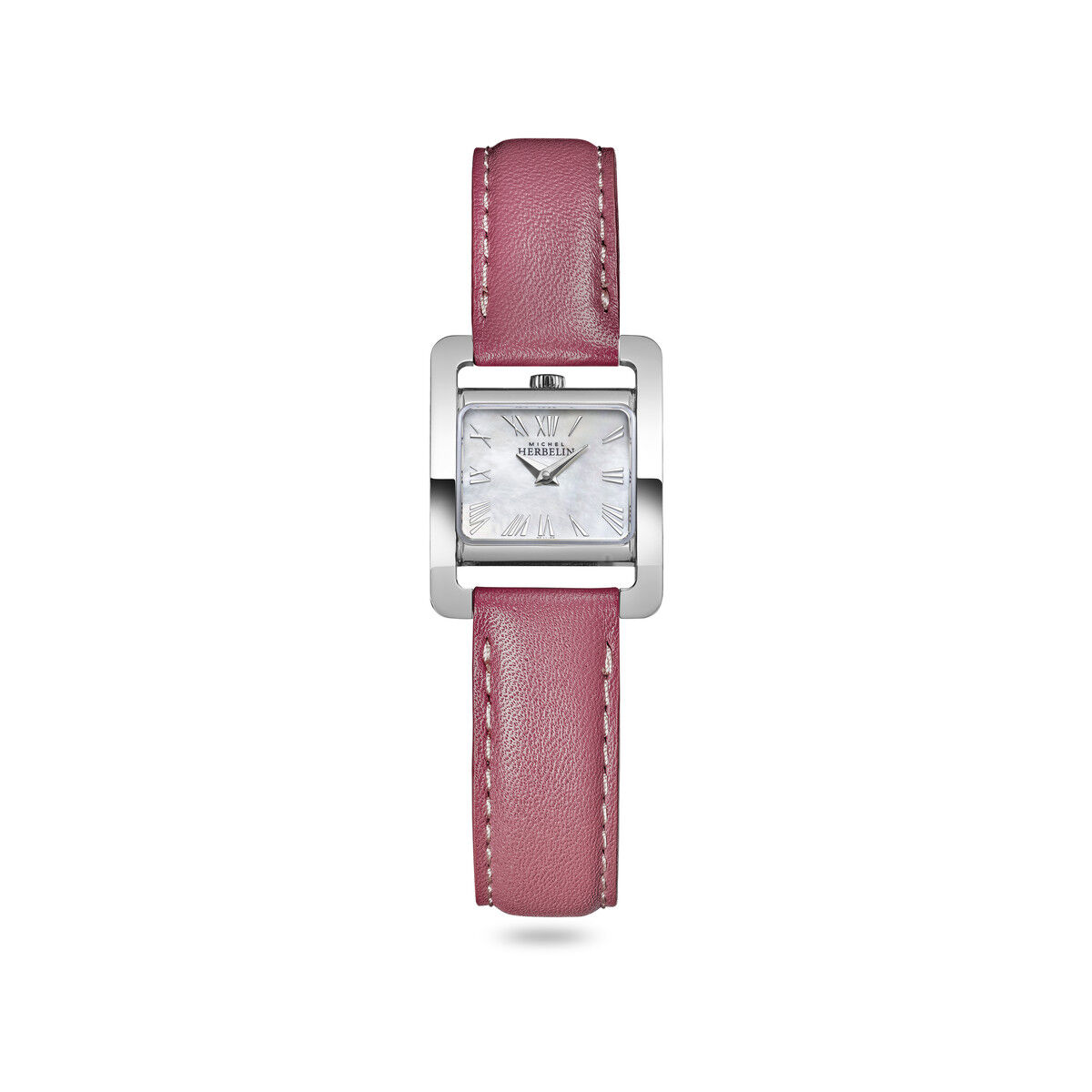 MICHEL HERBELIN Montre Michel Herbelin femme acier cuir grenat- MATY