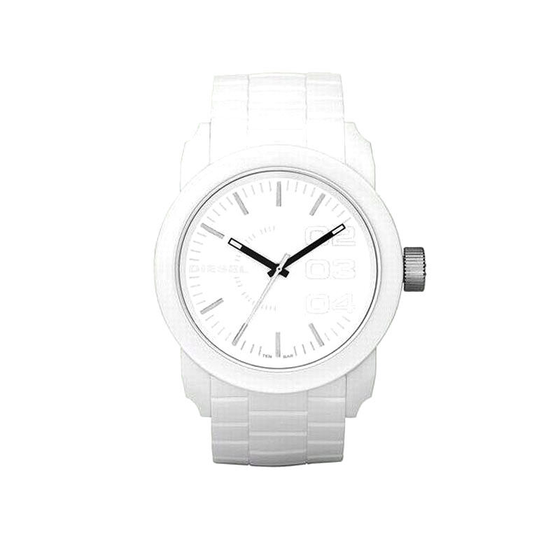 DIESEL Montre Diesel mixte bracelet silicone blanc- MATY