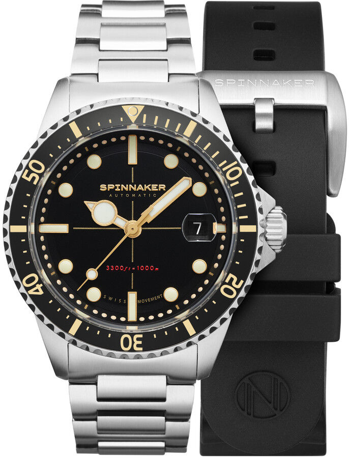 SPINNAKER Montre Spinnaker homme automatique acier caoutchouc. Edition limitÃ©e.- MATY