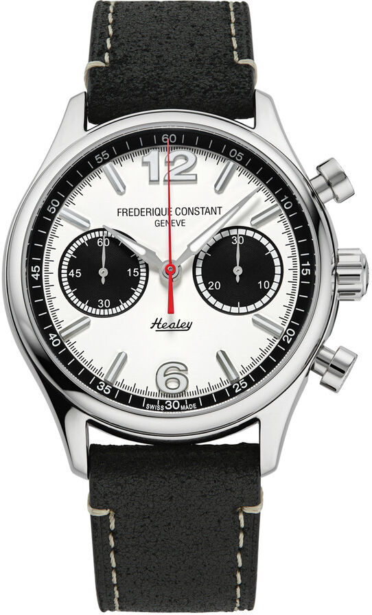 FREDERIQUE CONSTANT Montre FrÃ©dÃ©rique Constant homme chronographe automatique acier cuir noir- MATY