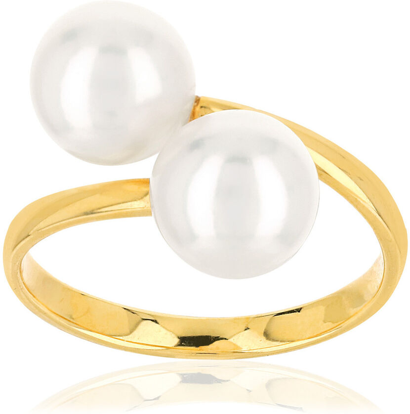 MATY Bague or jaune 375 perles du japon- MATY