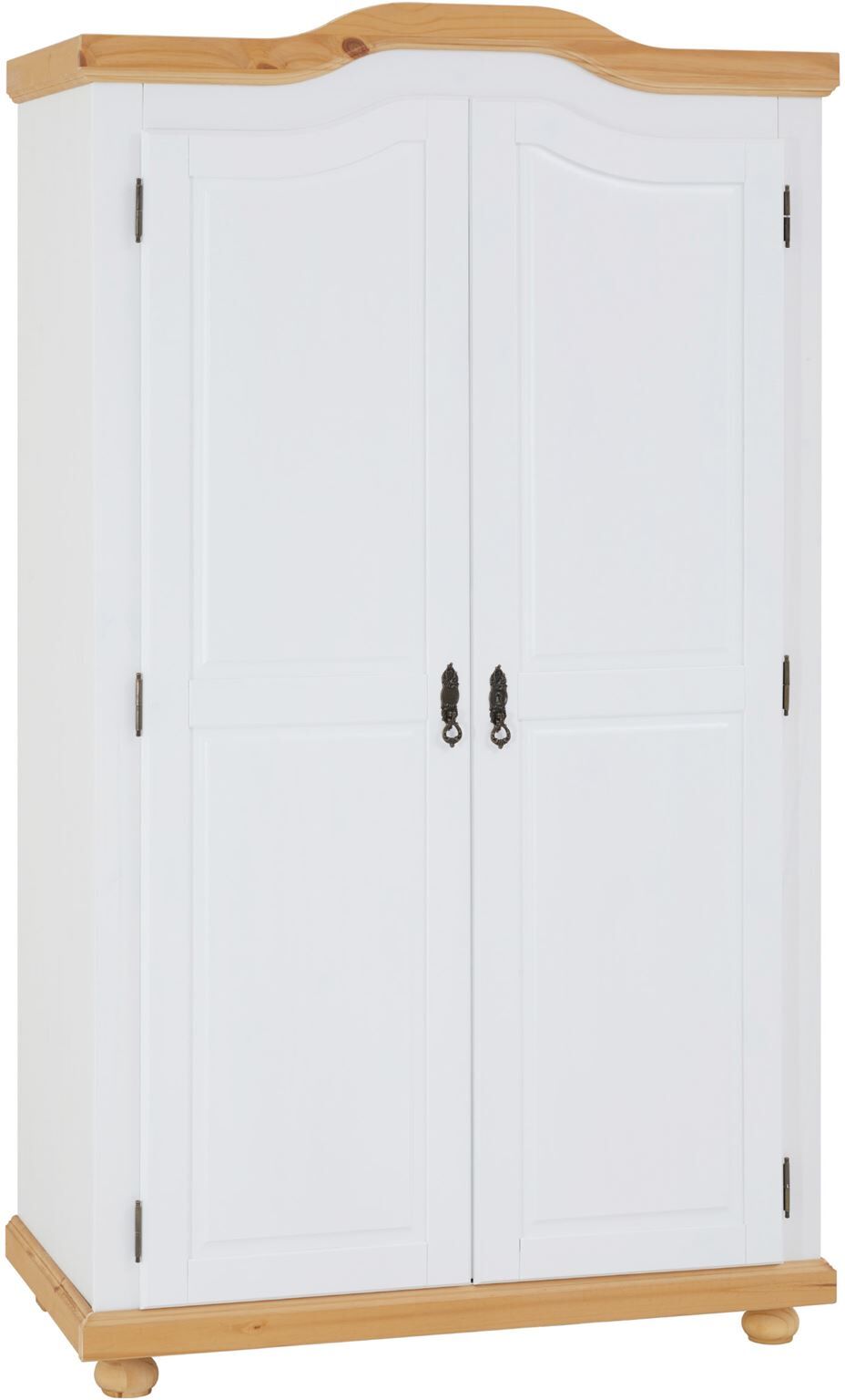 IDIMEX Armoire en pin MÜNCHEN, lasuré blanc et brun