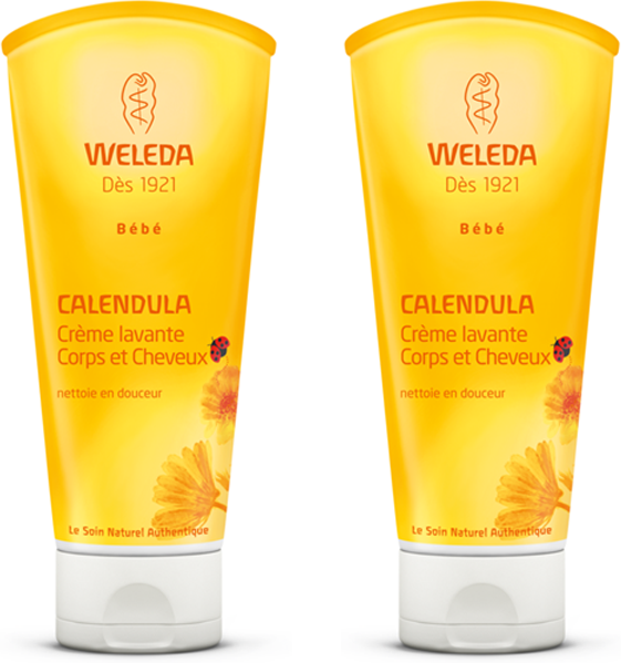 Weleda Bébé - Calendula - Crème lavante corps et cheveux, 2x200ml