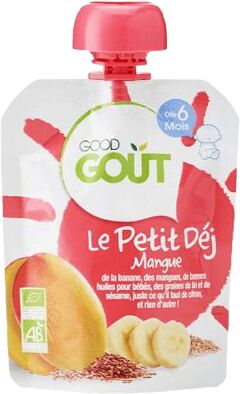 Good Gout Petit Déjeuner Mangue Bio - Bébé dès 6 mois, 70g