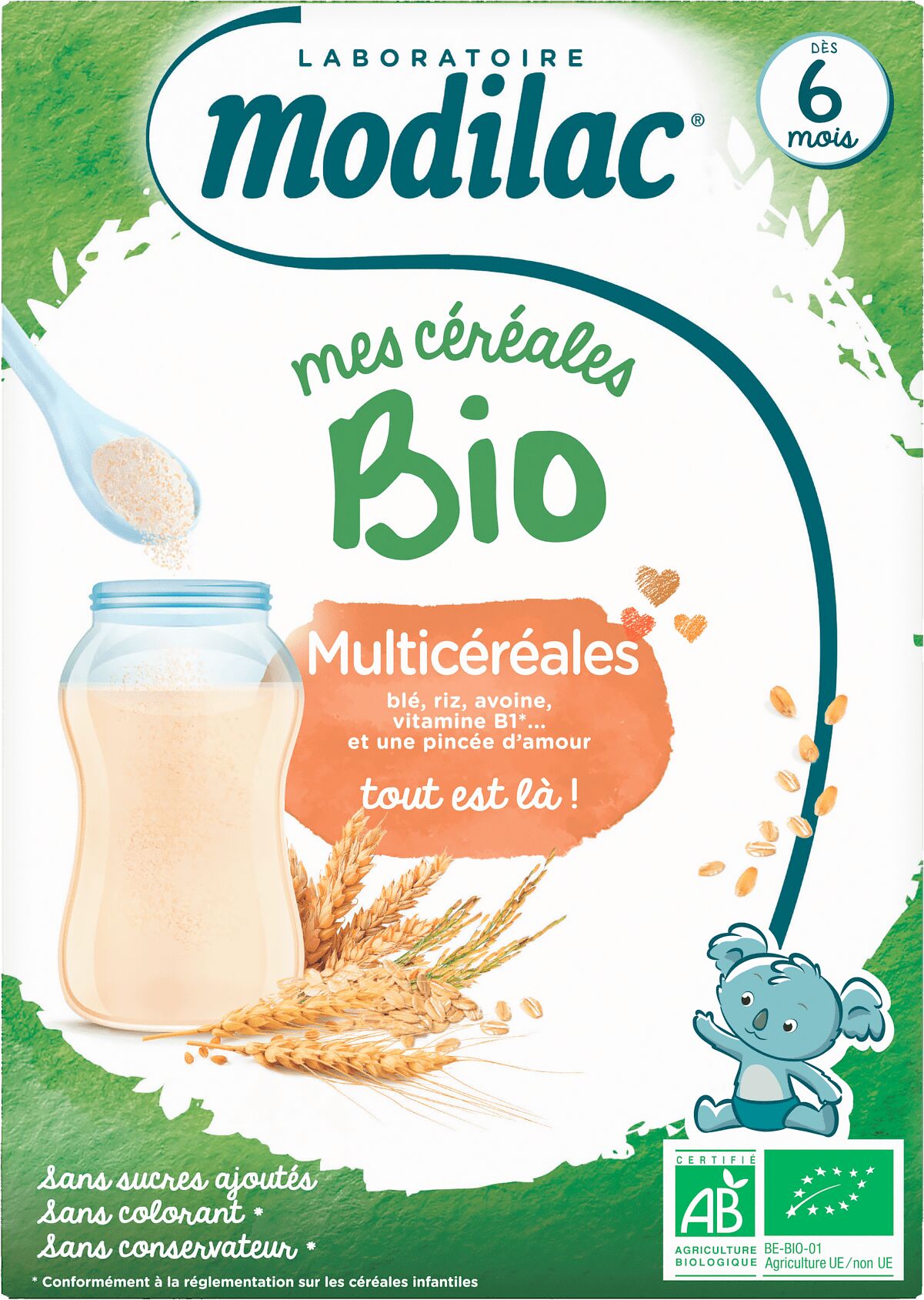 Modilac Mes Céréales Bio Multicéréales - Dès 6 mois, 250g