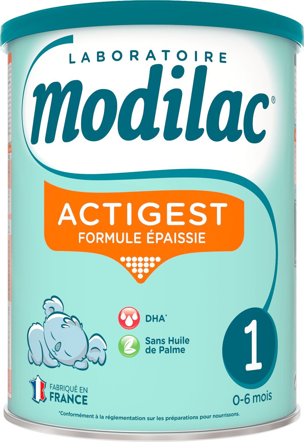 Modilac ACTIGEST 1 - Formule Epaissie 0 à 6 mois, 800g