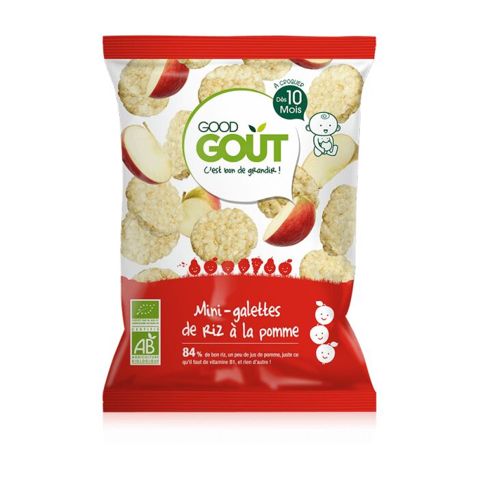 Good Gout Mini-galettes de Riz à la Pomme, 40g