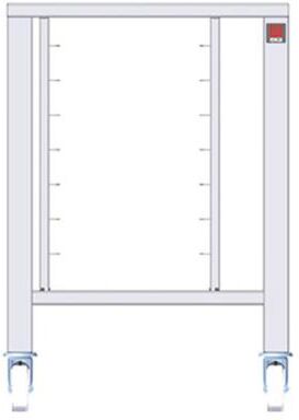 EKA Support en inox avec roulettes avec racks GN2/3