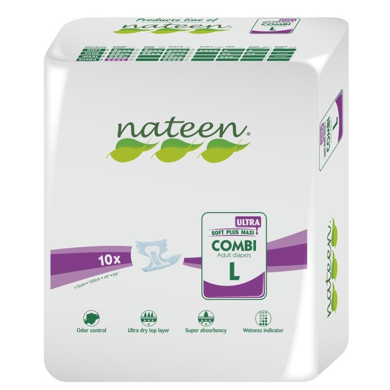 Nateen Combi Ultra - 8 paquets de 10 protections Large