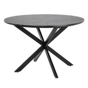 SO INSIDE Table ronde en marbre noir 120cm Memphis