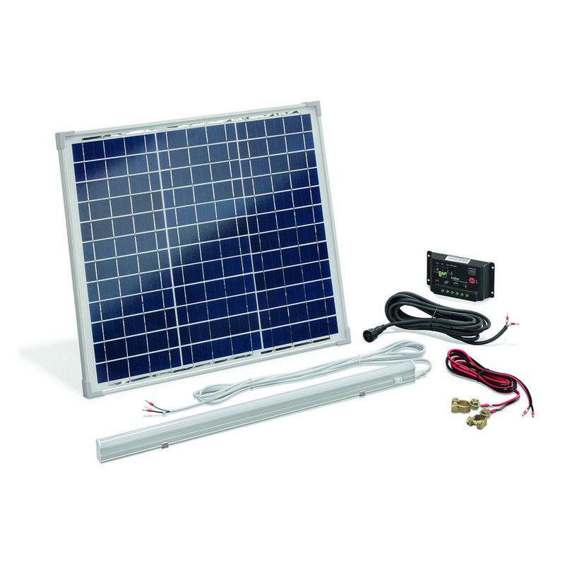 Esotec Kit eclairage intérieur solaire 30W avec barre led 8W 640 lumens