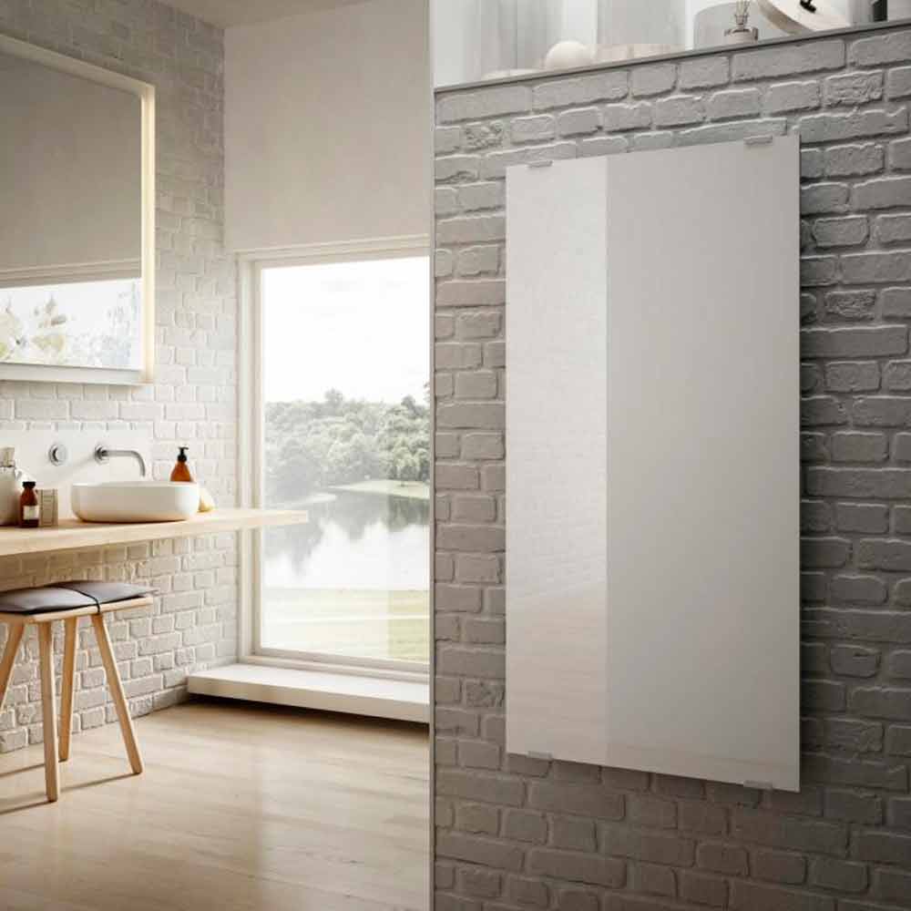 Viadurini Radiators Radiateur électrique de design en verre blanc Star, fait en Italie