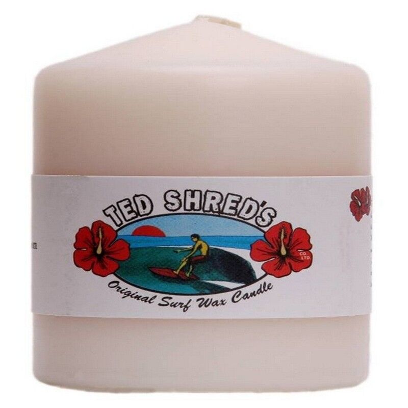 TED SHRED'S Bougie TED SHRED'S Original Surf Wax Candle Pillars - Blanc