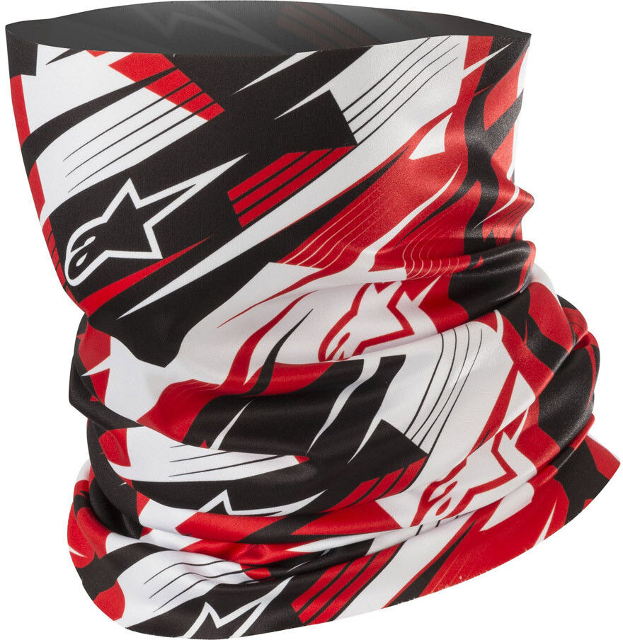 Alpinestars Blurred Tube de cou Noir Rouge unique taille