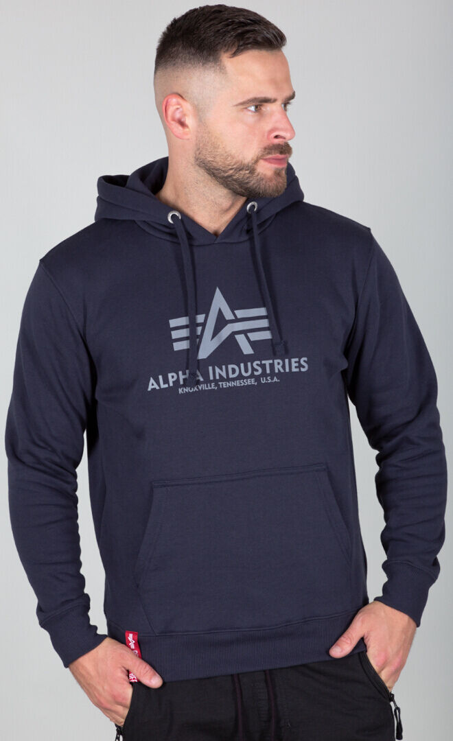 Alpha Industries Basic Reflective Capuche Bleu XL