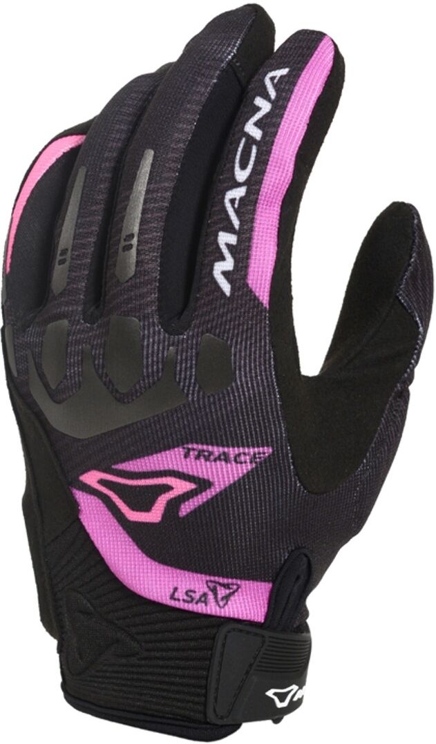 Macna Trace Mesdames les gants de moto Noir Rose L