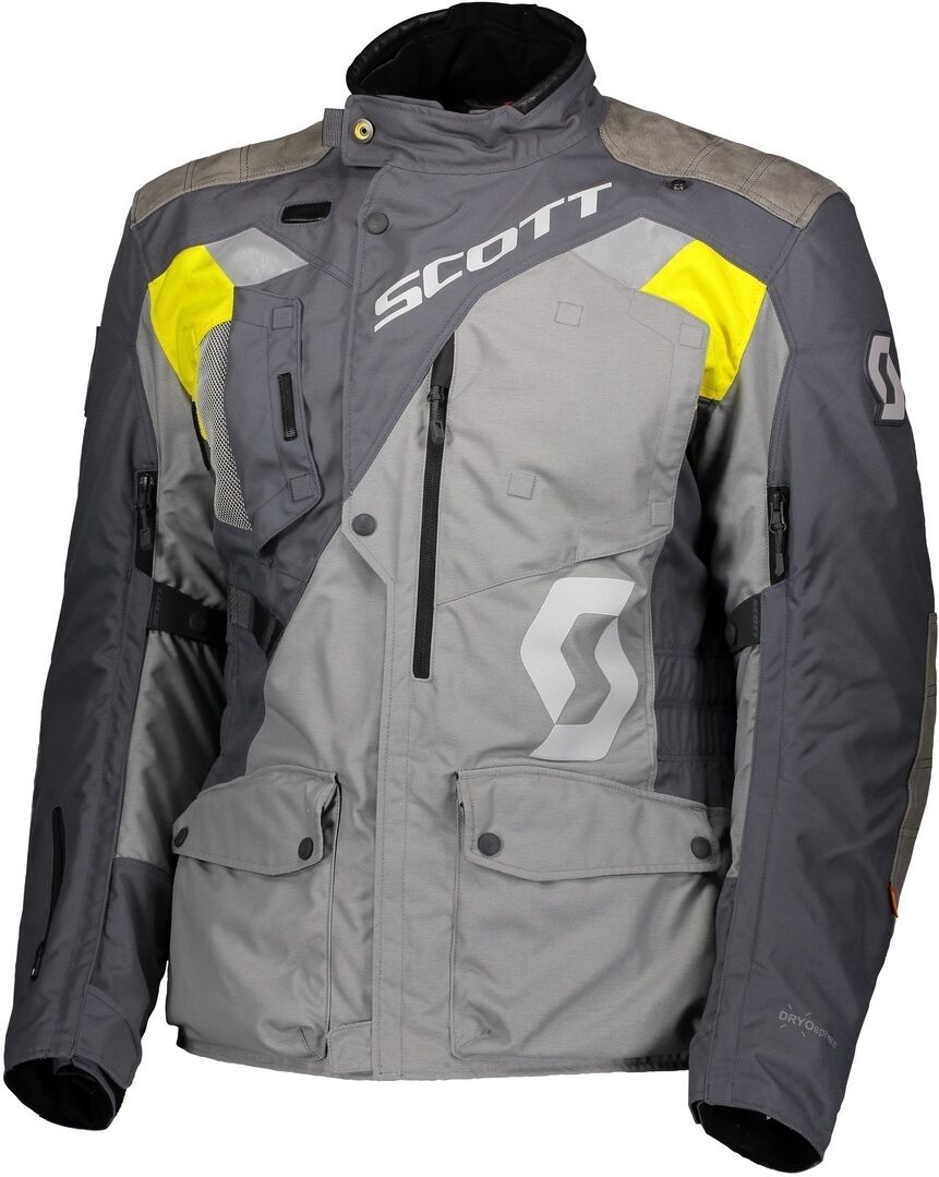 Scott Dualraid Dryo Veste textile de moto Gris Jaune 4XL