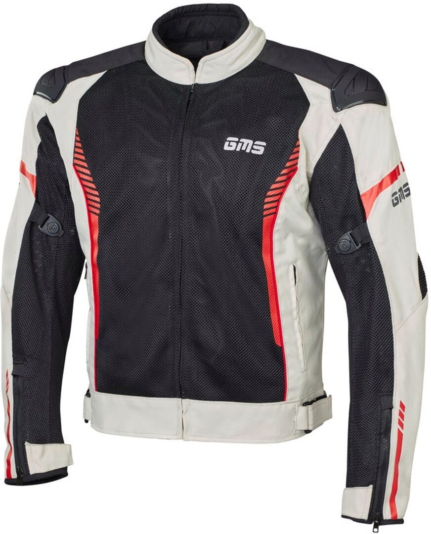 GMS Samu Mesh Veste textile moto Noir Gris Rouge S