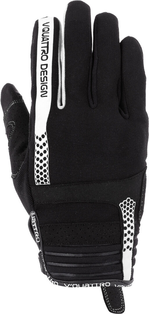 Vquattro Design Rush 18 Gants de moto Noir Blanc L