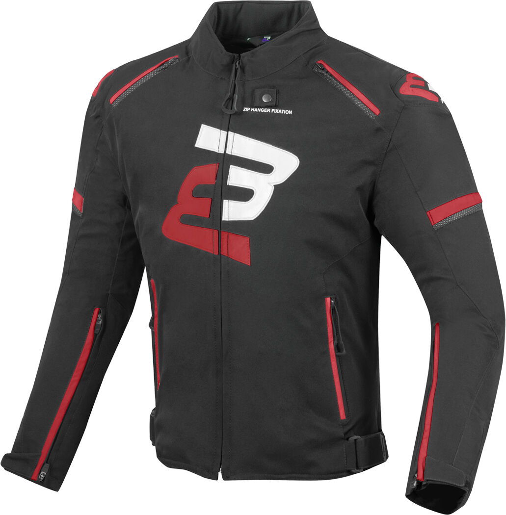 Bogotto Sparrow Veste textile de moto imperméable à l’eau Noir Rouge 3XL