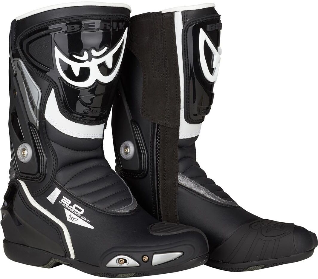 Berik Shaft 2.0 Motorcycle Boots Bottes de moto Noir Gris Blanc 48