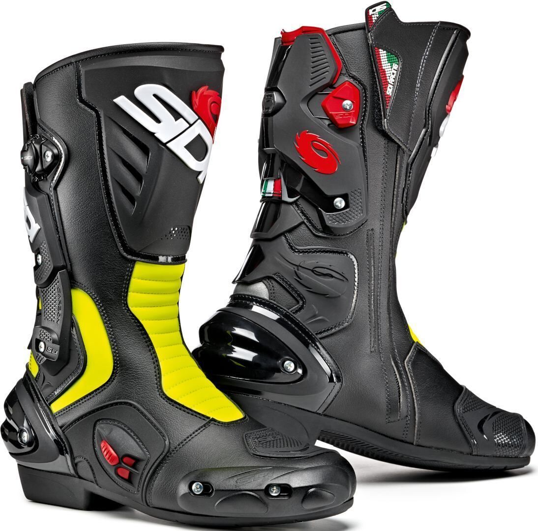 Sidi Vertigo 2 Motorcycle Boots Bottes de moto Noir Jaune 42