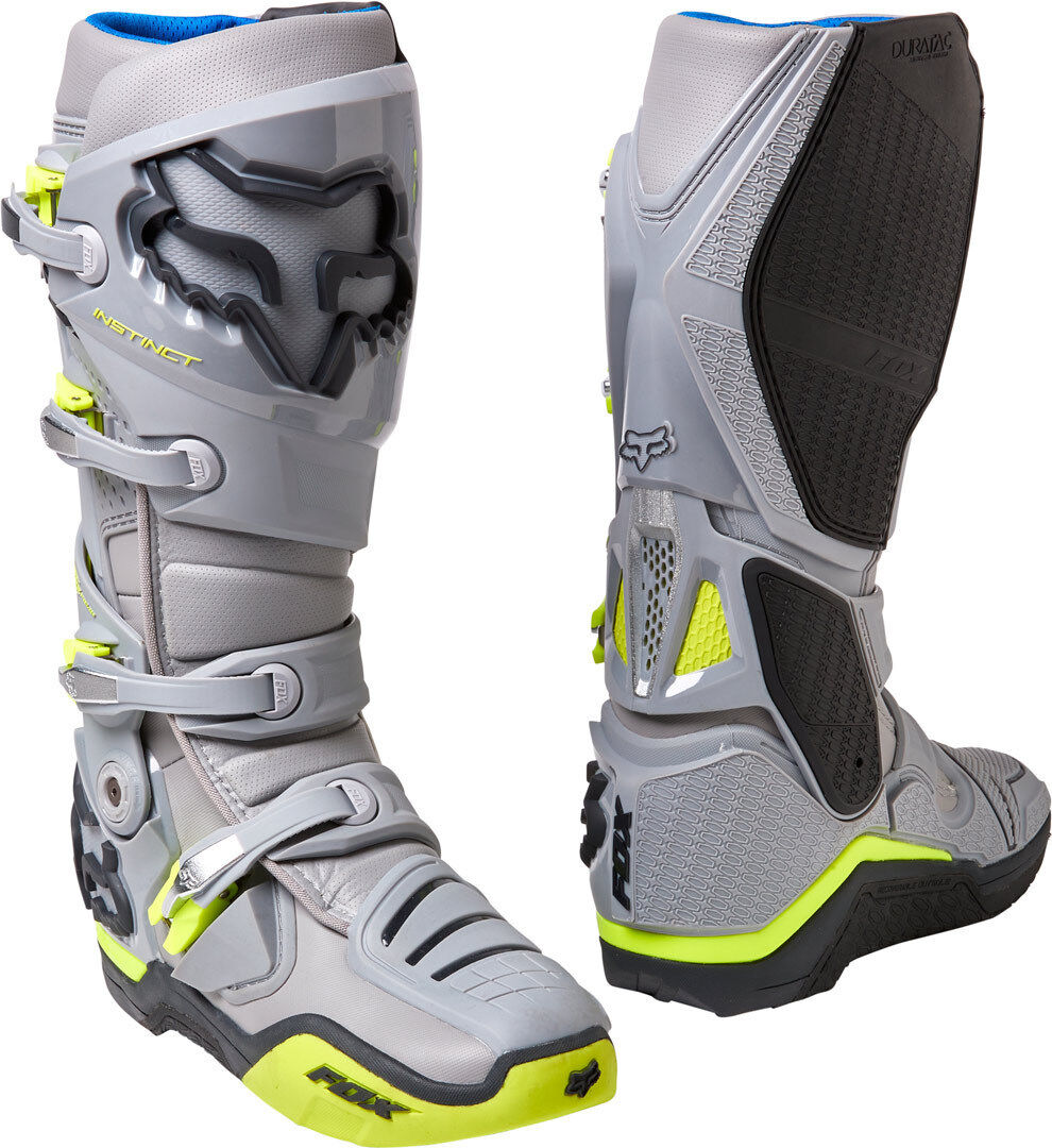 FOX Instinct Bottes motocross Gris Jaune 42