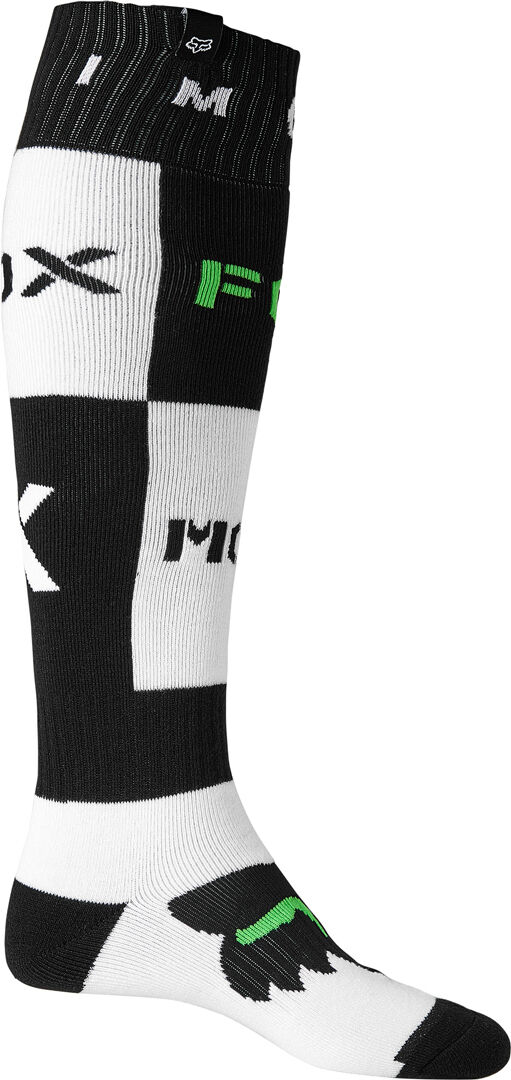 FOX Nobyl Fri Thick Chaussettes de motocross Noir Blanc M