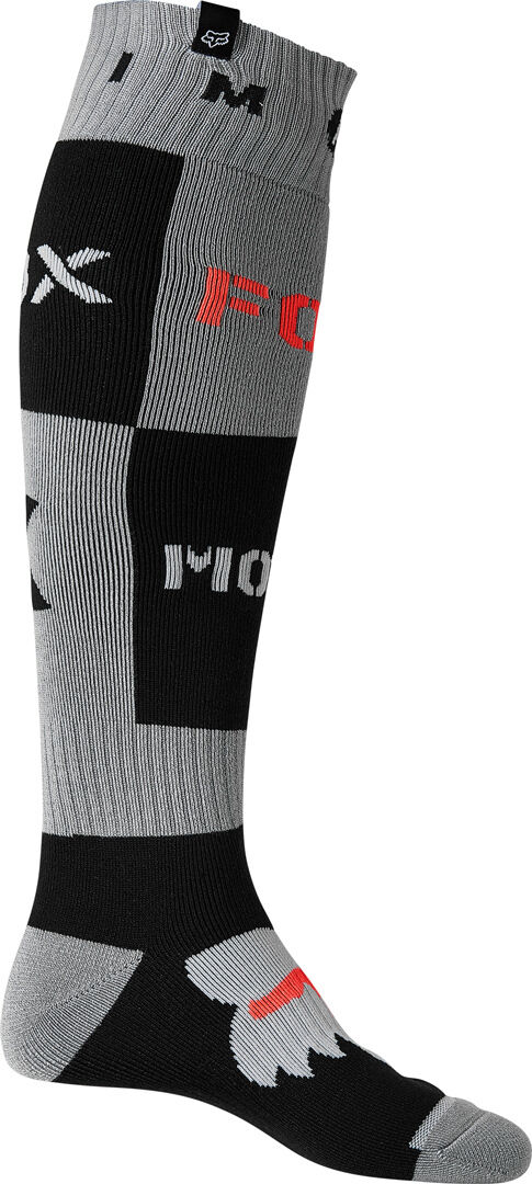 FOX Nobyl Fri Thick Chaussettes de motocross Noir Gris L