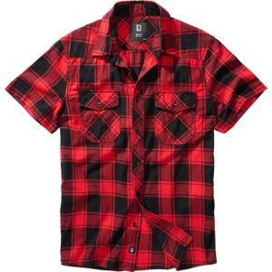 Brandit Checkshirt Chemise à manches courtes Noir Rouge 7XL