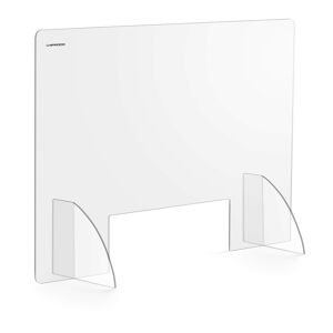 Uniprodo Protection plexiglass - 95 x 65 cm - Verre acrylique - Passe-documents 45 x 15 cm UNI-PPG01