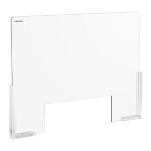Uniprodo Protection plexiglass - 95 x 65 cm - Verre acrylique - Passe-documents 50 x 16 cm UNI-PPG03