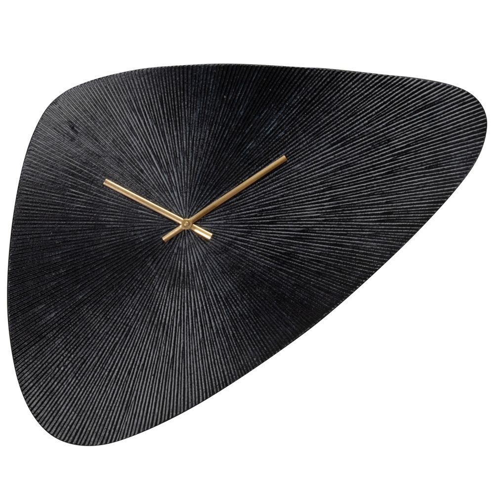 Maisons du Monde Horloge ovoïde en métal noir 59x39