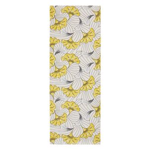 Maisons du Monde Yogamat en -tas met bloemenprint in beige, zwart en geel 61 x 170 cm