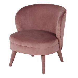 Maisons du Monde Roze fluwelen fauteuil