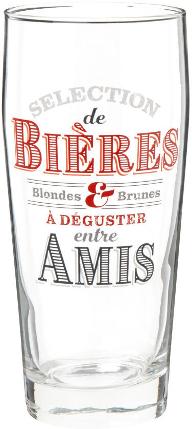 Maisons du Monde Bierglas met print